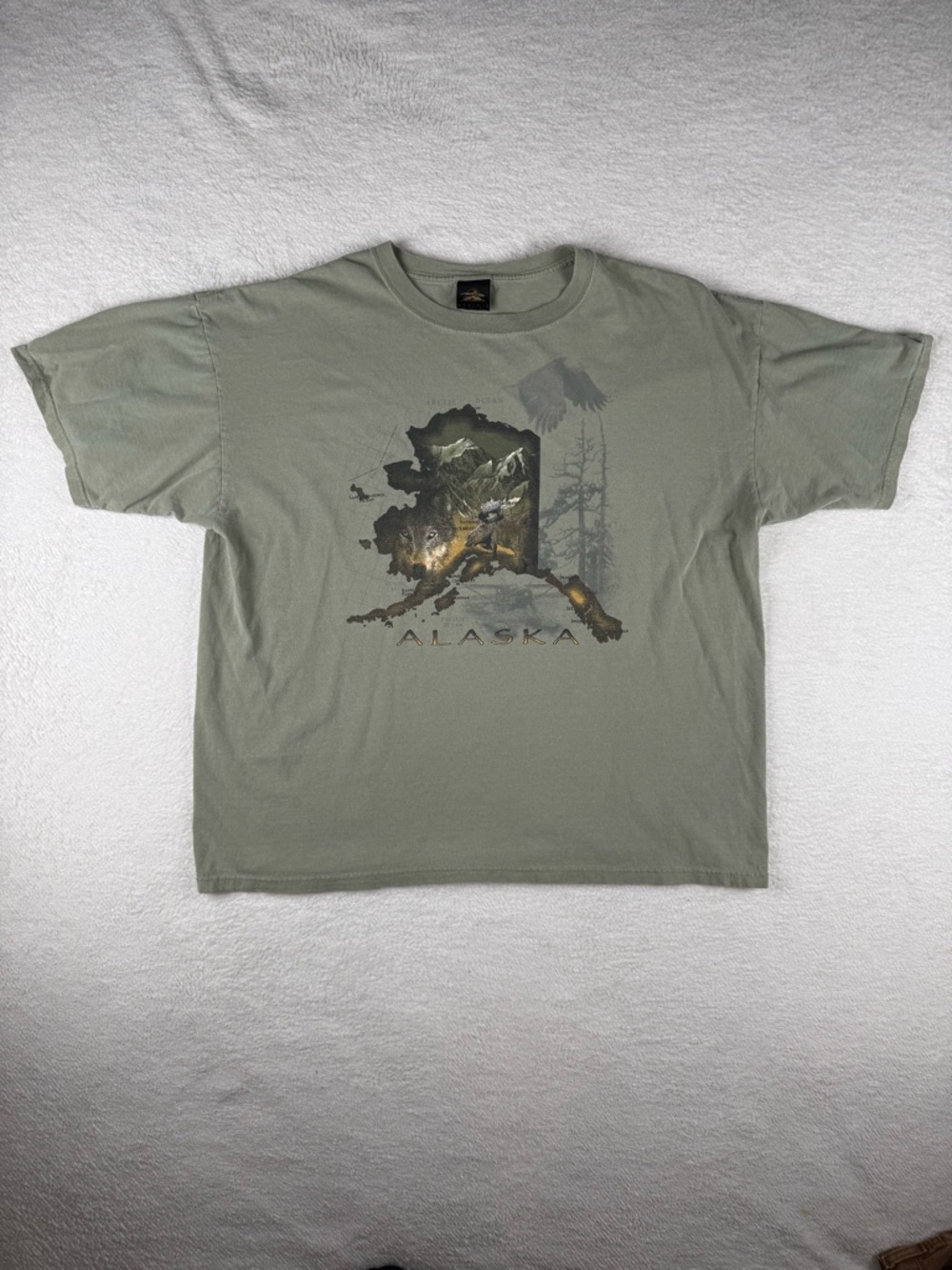 Vintage Prairie Mountain Alaska Wilderness Nature Short Sleeve T Shirt Mens 2XL